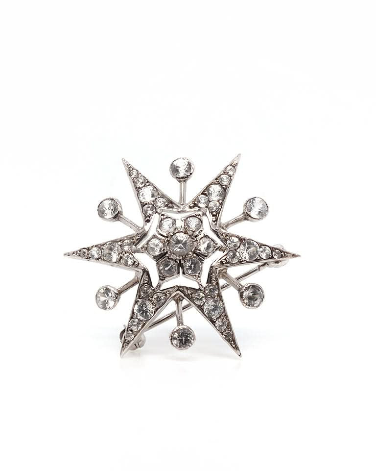 Ogden of Harrogate Jewellery Vintage Zirco Star Brooch