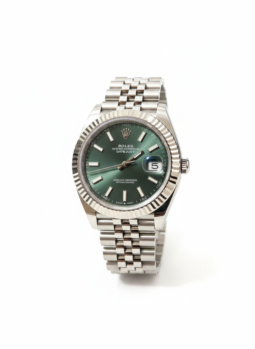 Ogden of Harrogate Luxury Watch Rolex Datejust 41 Green Dial, 2024