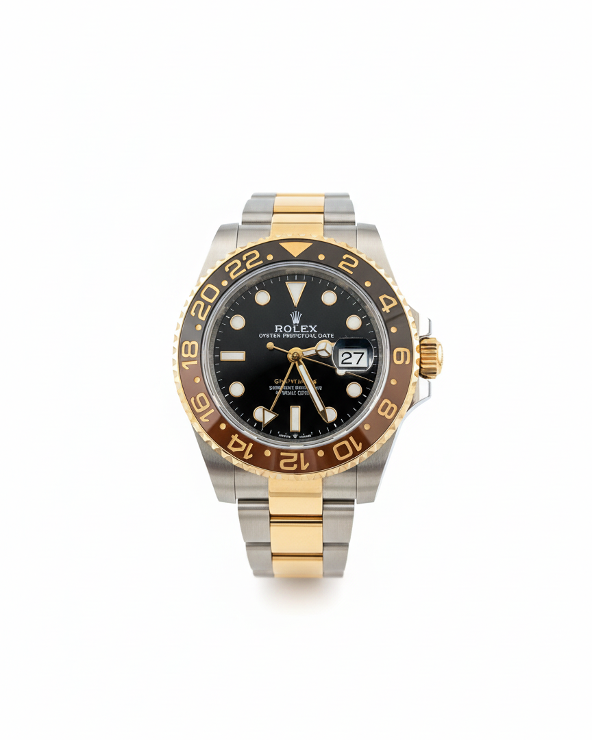 Ogden of Harrogate Luxury Watch Rolex GMT-Master II 'Root Beer' Bi-Colour, 2003