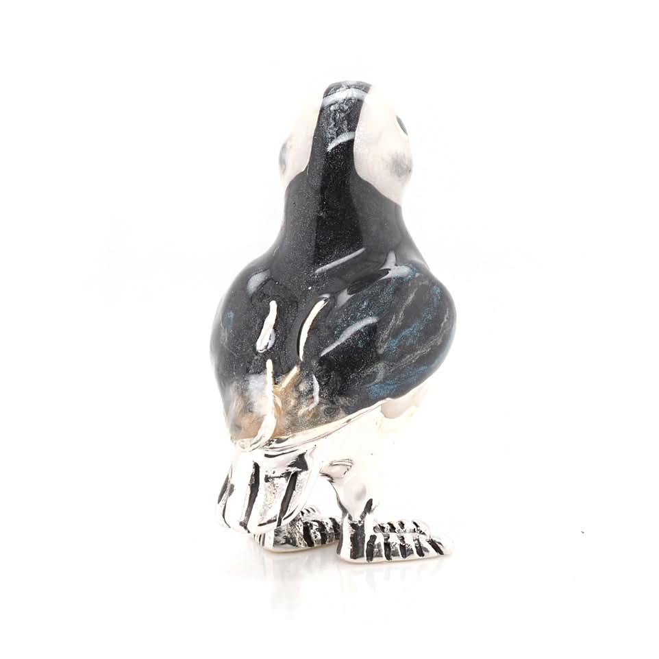 Ogden Of Harrogate Silverware Homewares Gifts Handcrafted Silver and Enamel Small Puffin