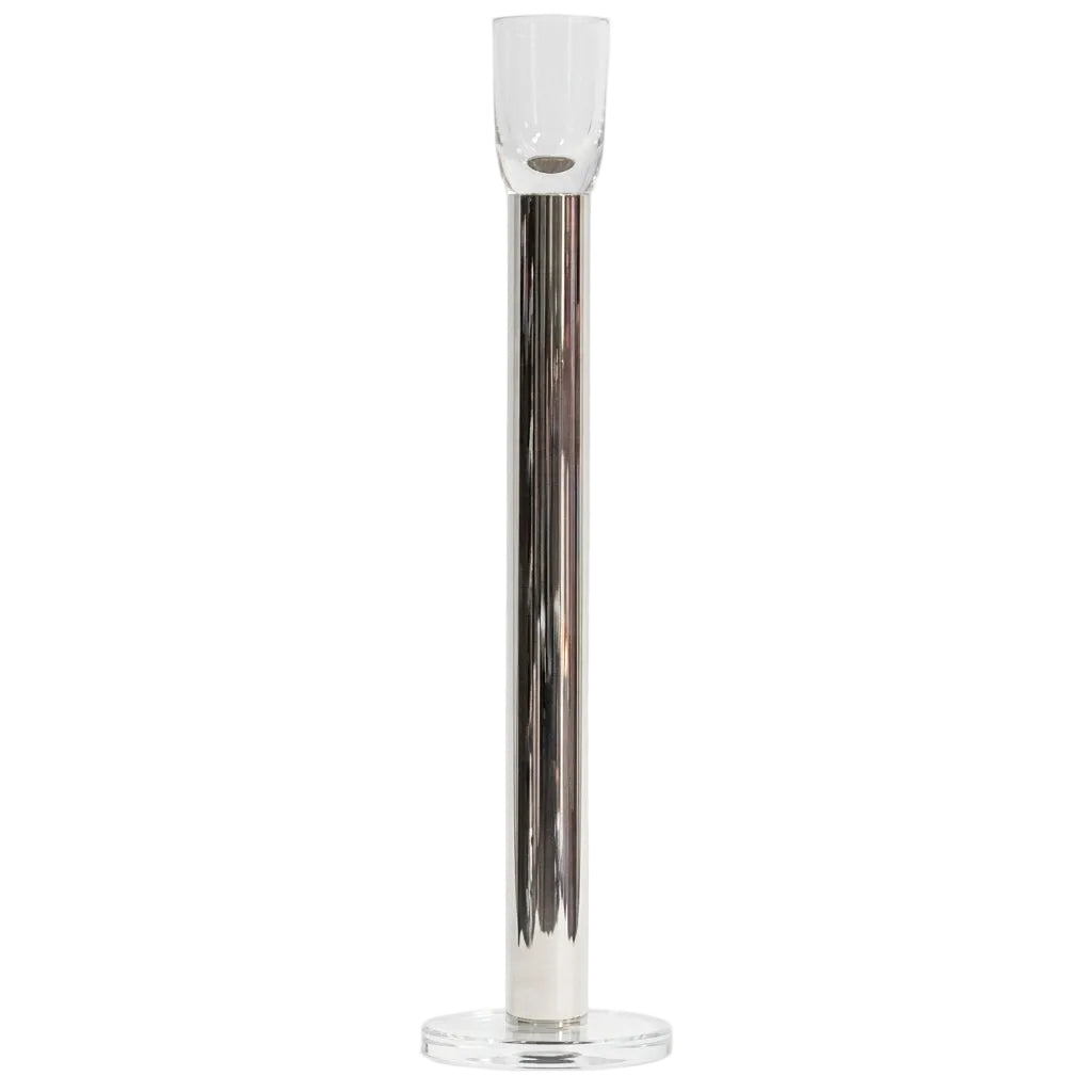 Ogden of Harrogate Silverware Homewares Gifts Silver and Crystal Glass Column Candlestick