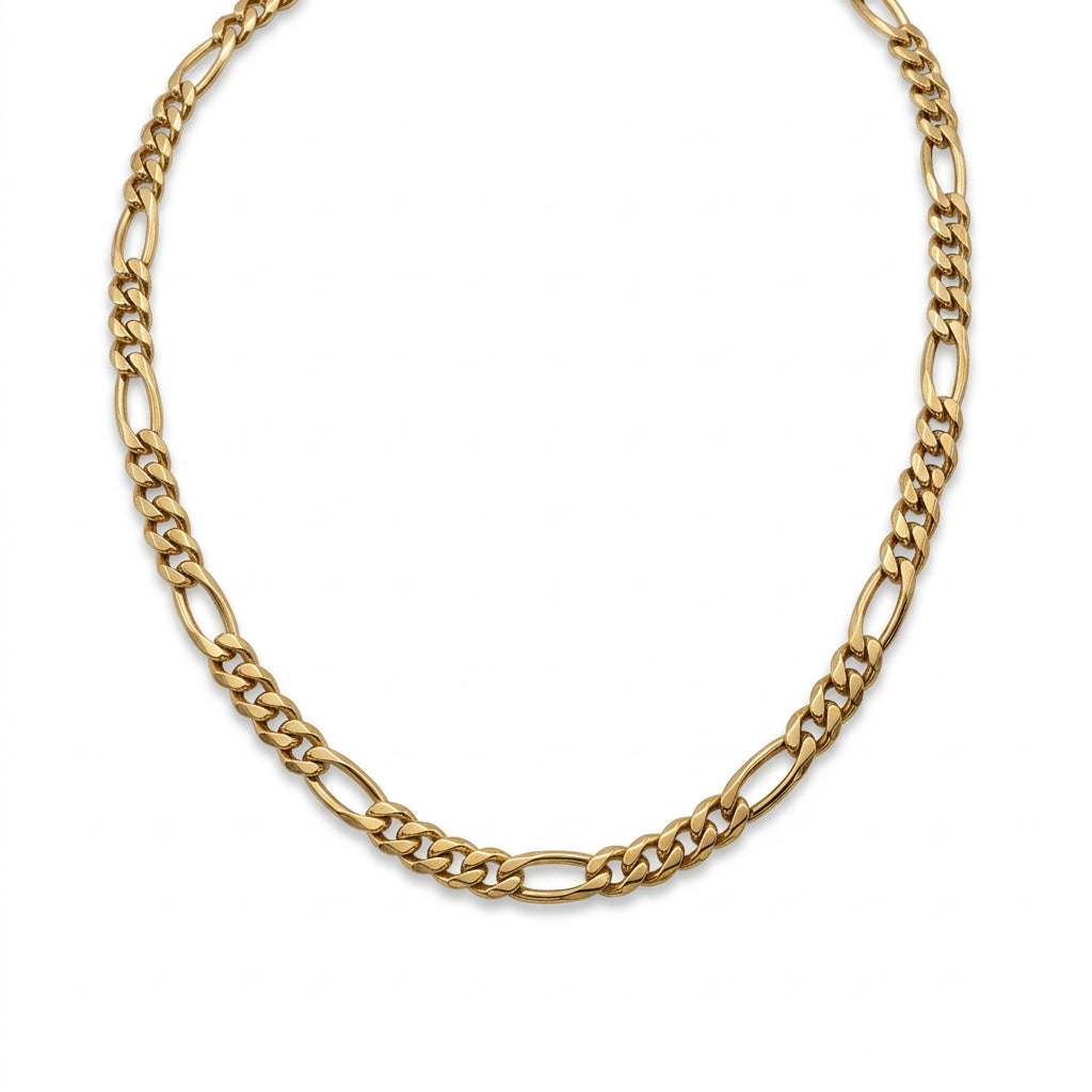 Ogden Of Harrogate Vintage Jewellery A 9ct Rose Gold Figaro Link Chain, Swivel Clasp