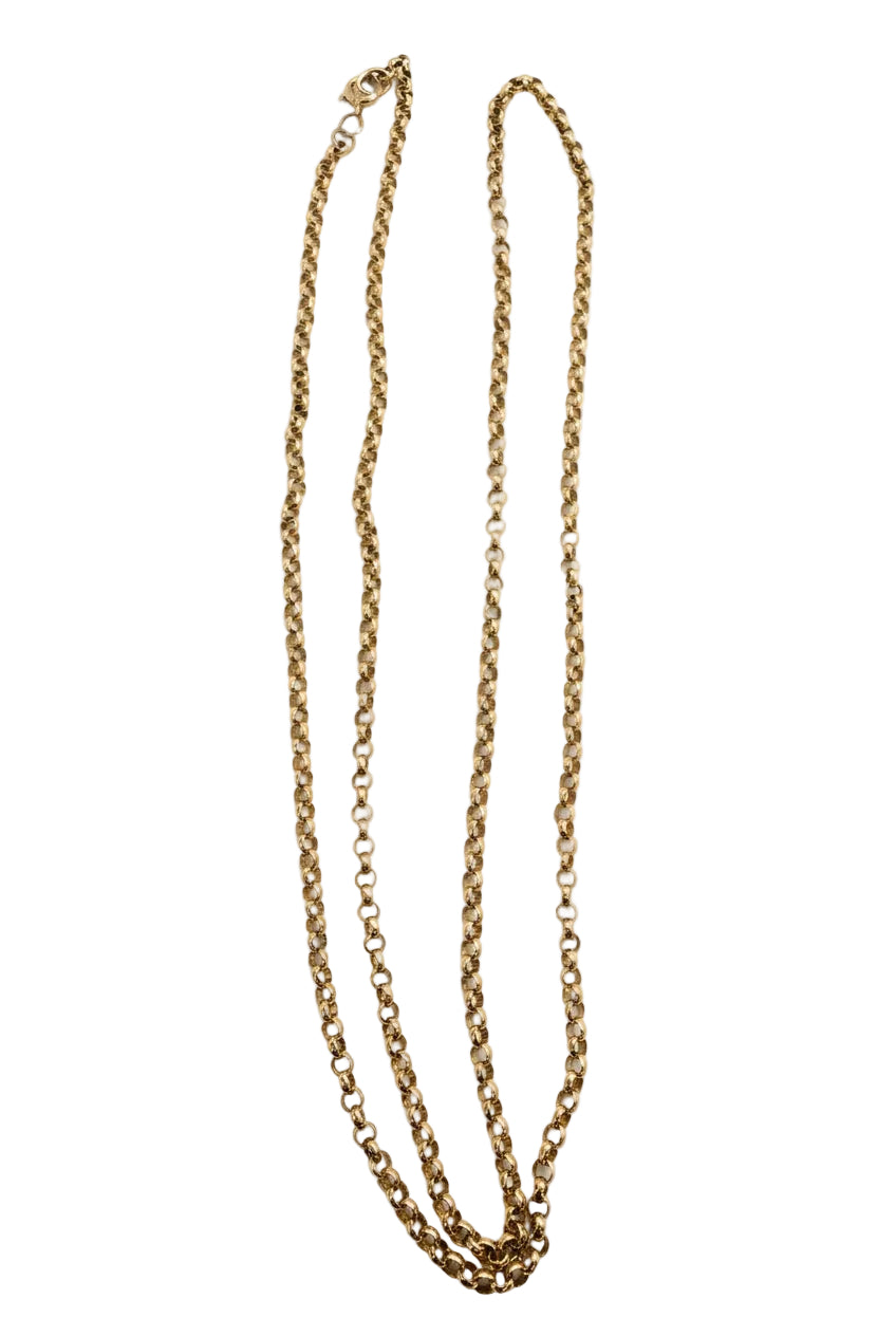 Ogden Of Harrogate Vintage Jewellery A 9ct Yellow Gold Belcher Chain