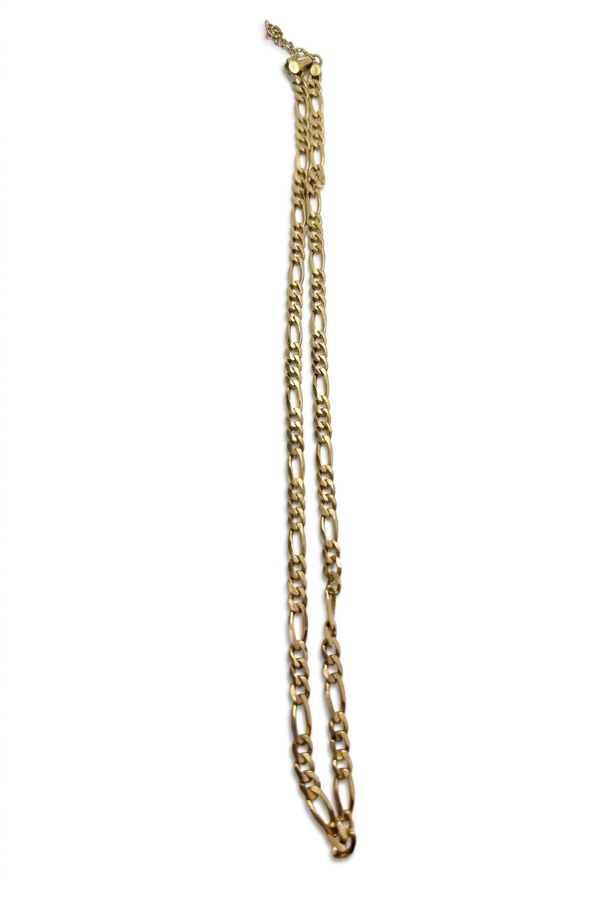 Ogden Of Harrogate Vintage Jewellery A 9ct Yellow Gold Solid Figaro Link Chain