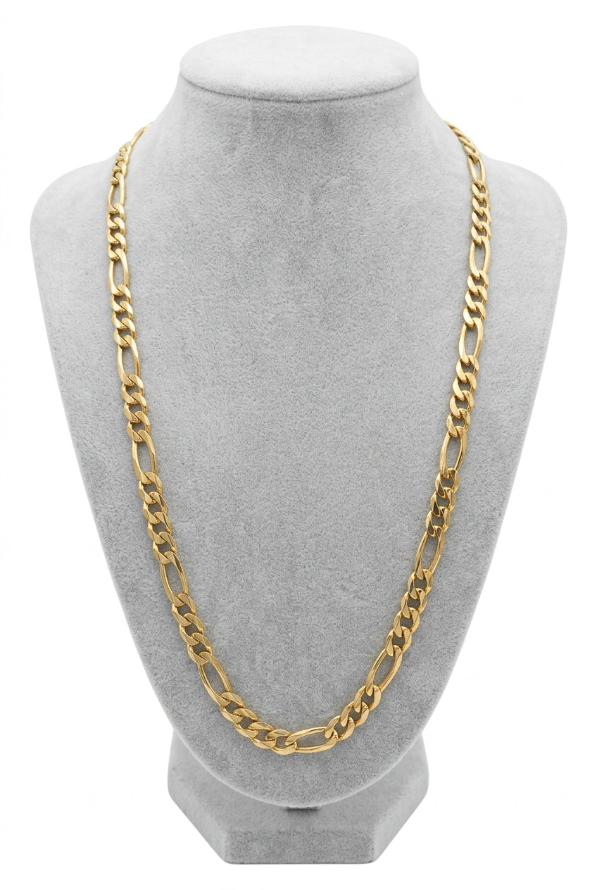 Ogden Of Harrogate Vintage Jewellery A 9ct Yellow Gold Solid Figaro Link Chain