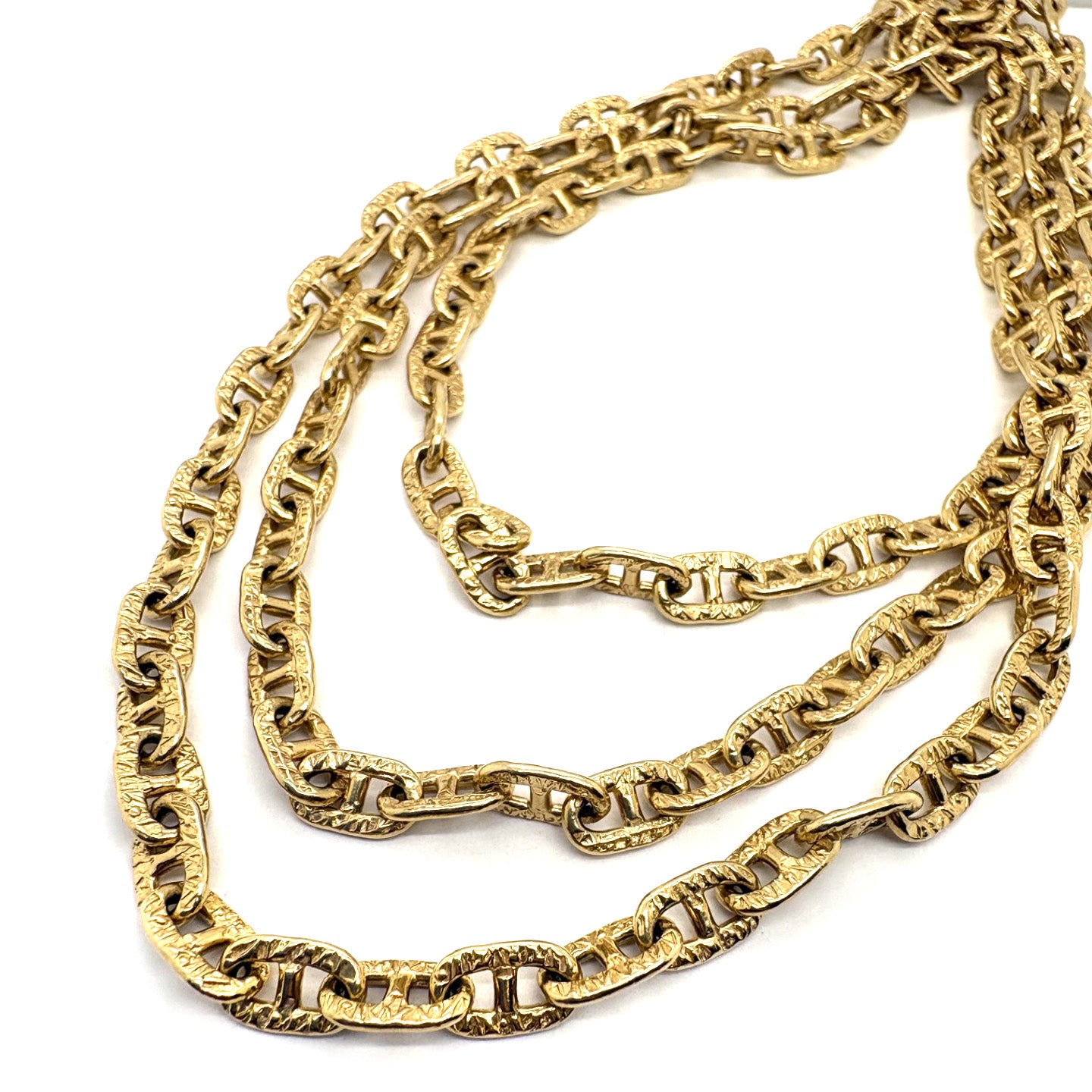 Ogden Of Harrogate Vintage Jewellery A Yellow Gold Fancy Link Chain