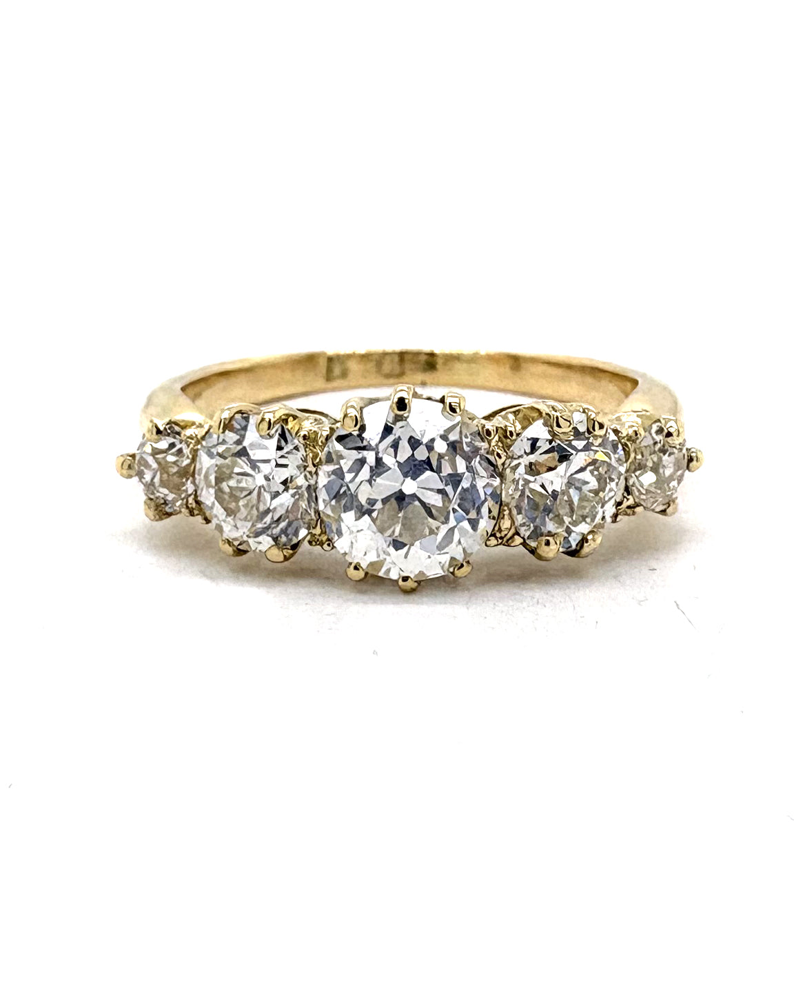 Ogden Of Harrogate Vintage Jewellery An Old Brilliant-cut Diamond Five-stone Ring