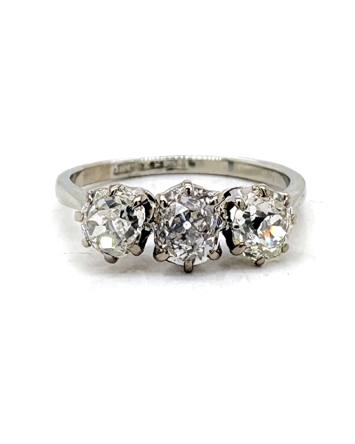 Ogden Of Harrogate Vintage Jewellery An Old Brilliant-cut Diamond Three-stone Ring
