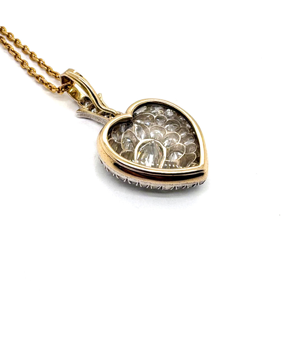Ogden Of Harrogate Vintage Jewellery An Old-cut Diamond Heart Pendant