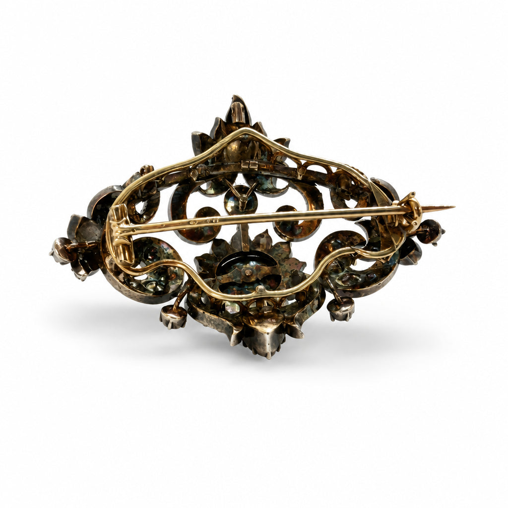 Ogden Of Harrogate Vintage Jewellery Antique Rose-Cut Diamond Brooch