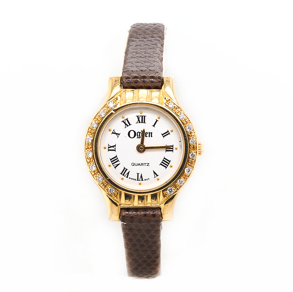 Ogden Vintage Watches Luxury Watch 18ct Yellow Gold Diamond-Set Ogden Cocktail Watch