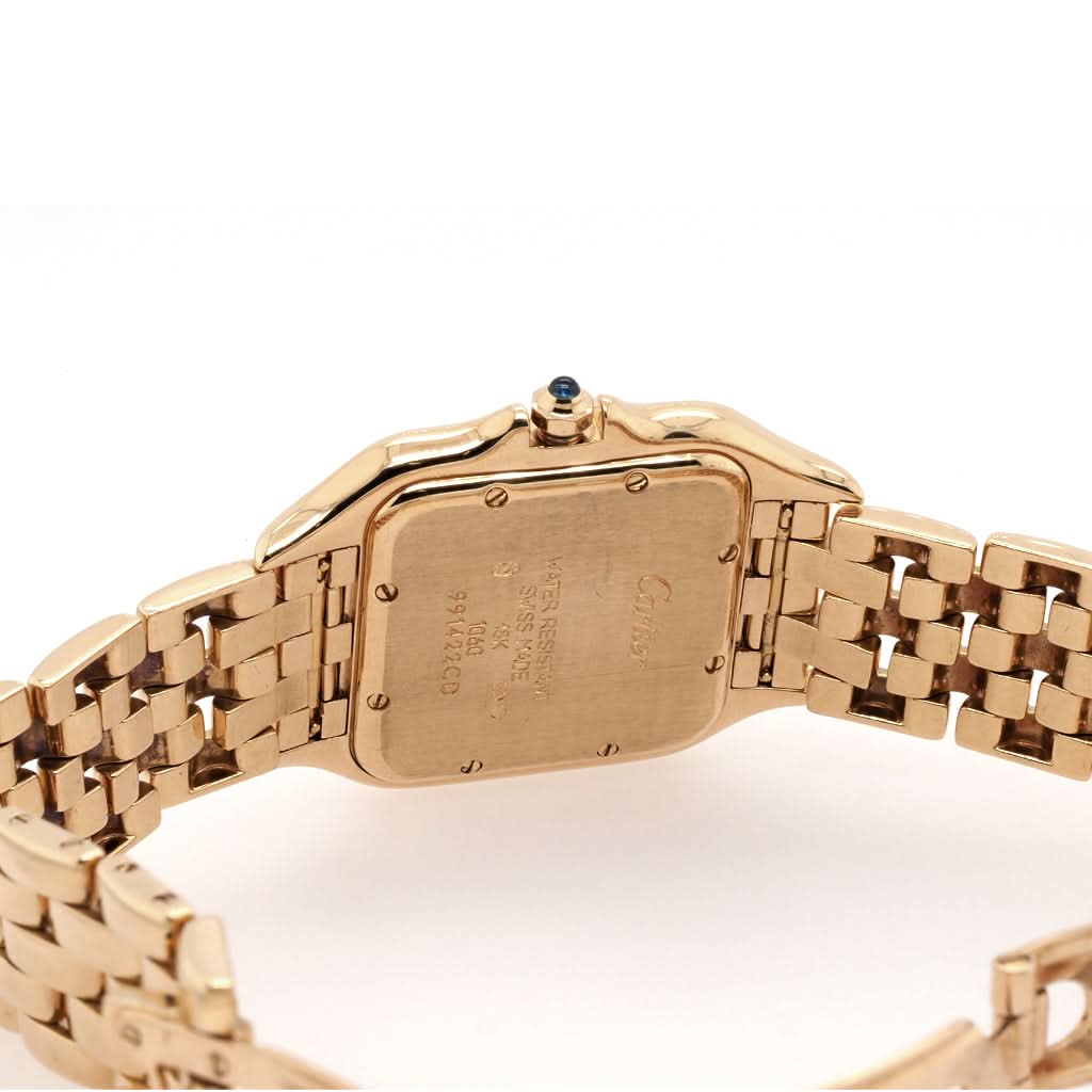 Ogden Vintage Watches Luxury Watch Cartier 18ct Gold Panthère Medium Model Quartz Date Bracelet Watch 1060