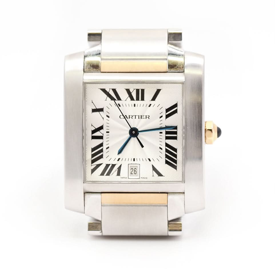 Ogden Vintage Watches Luxury Watch Cartier Tank Française Automatic Watch – Steel & Gold