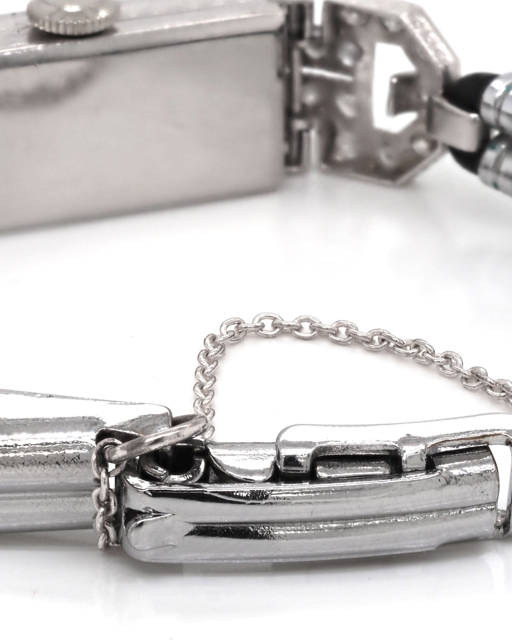 Ogden Vintage Watches Ogden Vintage Watch Ladies Art Deco Platinum and Diamond-Set Cocktail Watch