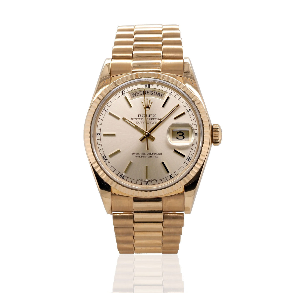 Rolex 18ct Yellow Gold Day-Date Automatic Watch, – Ogden Of