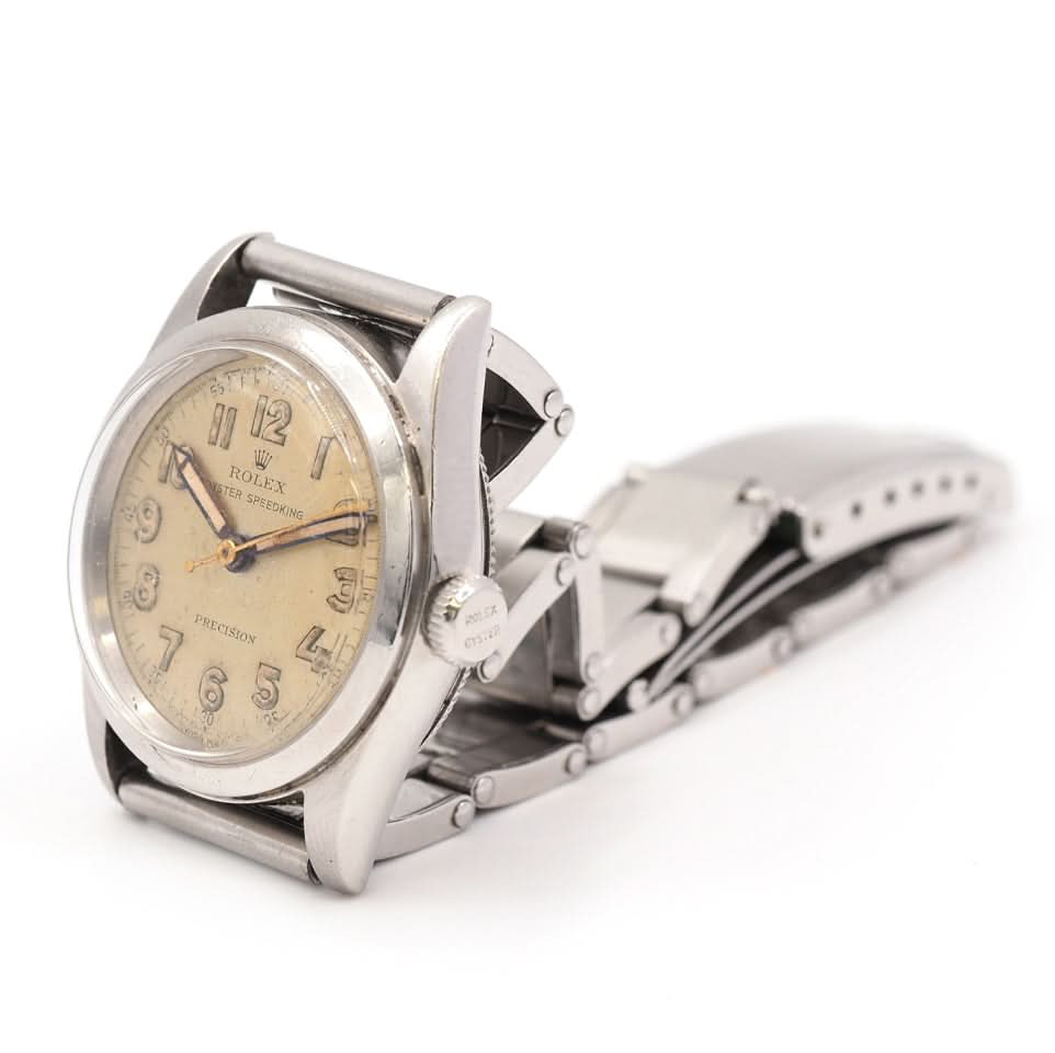 Ogden Vintage Watches Ogden Vintage Watch Rolex Precision Manual Wind Watch – Stainless Steel, Mid-Size, Original Bracelet (1936)