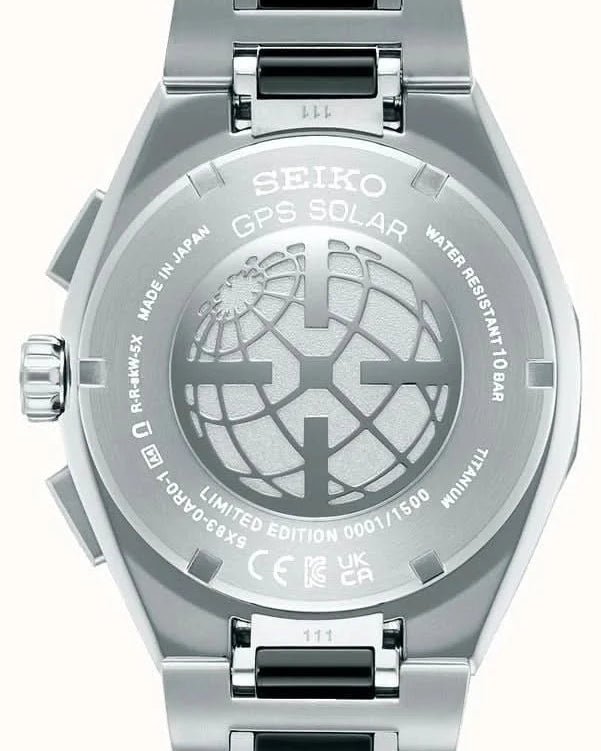 Seiko Luxury Watch Seiko Astron Limited Edition GPS Solar Gents Watch — Steel Bracelet, World Time, Rose Gold Accents