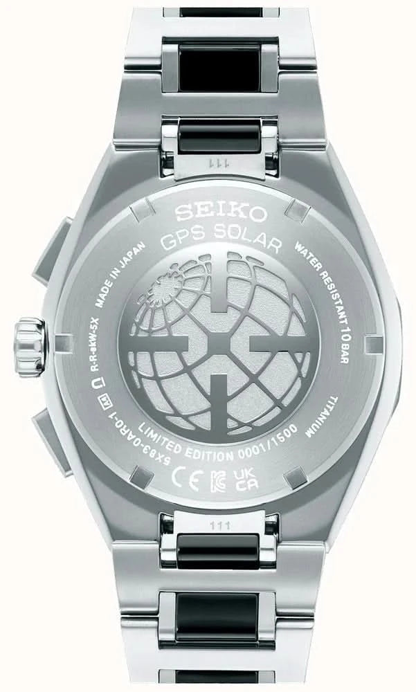 Seiko Luxury Watch Seiko Astron Limited Edition GPS Solar Gents Watch — Steel Bracelet, World Time, Rose Gold Accents