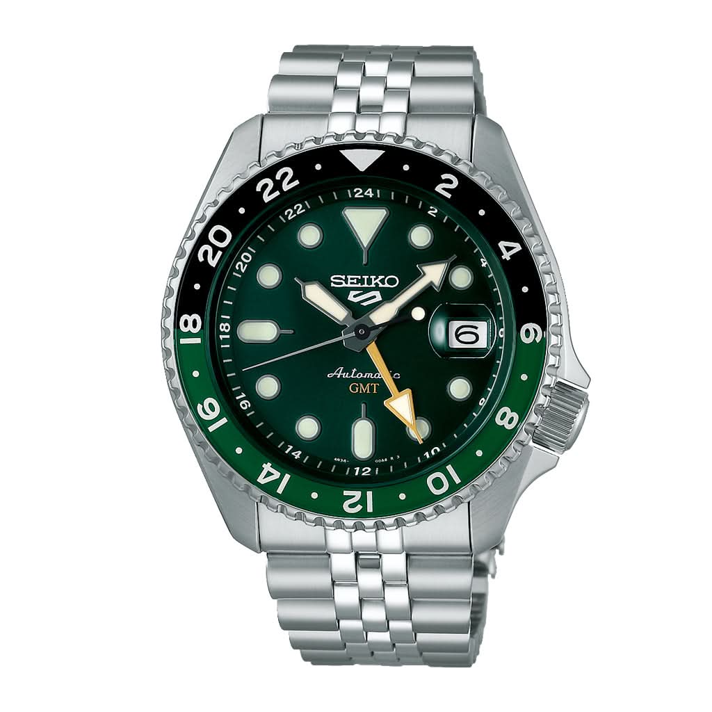 Seiko Luxury Watch Seiko Presage 5 Sports SKX GMT Bi-Colour Green SSK035K1