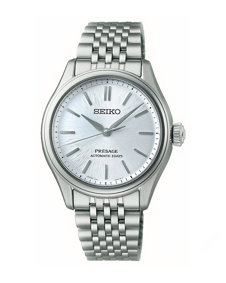 Seiko Luxury Watch Seiko Presage Aijiro Steel Automatic Watch – Pale Blue Dial
