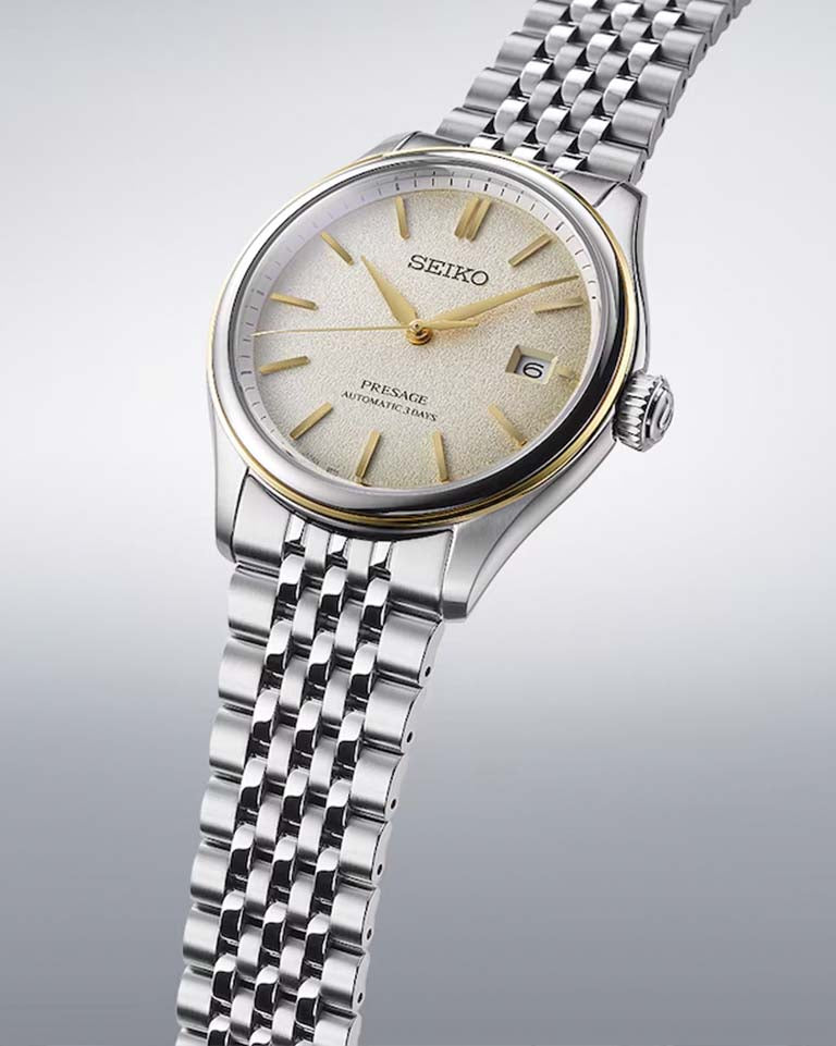 Seiko Luxury Watch Seiko Presage Classic Automatic Steel Watch – Cream Silk Dial | 40mm
