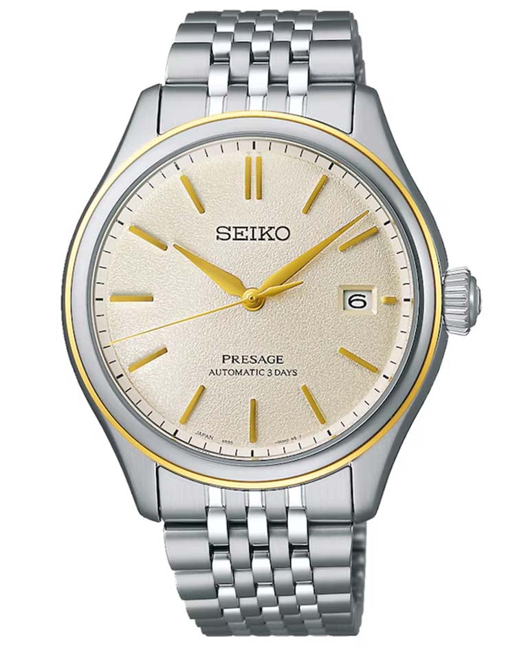 Seiko Luxury Watch Seiko Presage Classic Automatic Steel Watch – Cream Silk Dial | 40mm