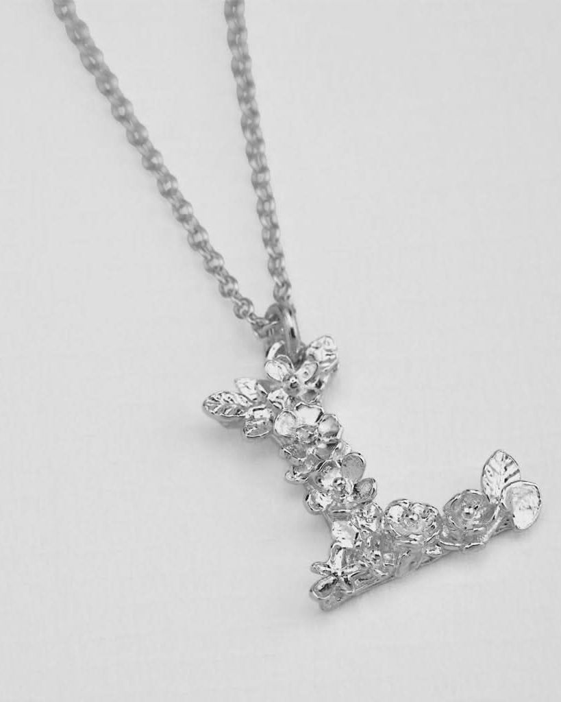 Alex Monroe Jewellery Alex Monroe Floral Letter L Necklace