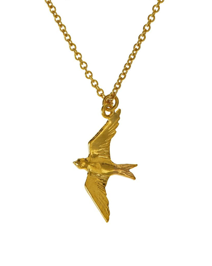 Alex Monroe Jewellery Gold-Plated Alex Monroe Flying Swallow Necklace