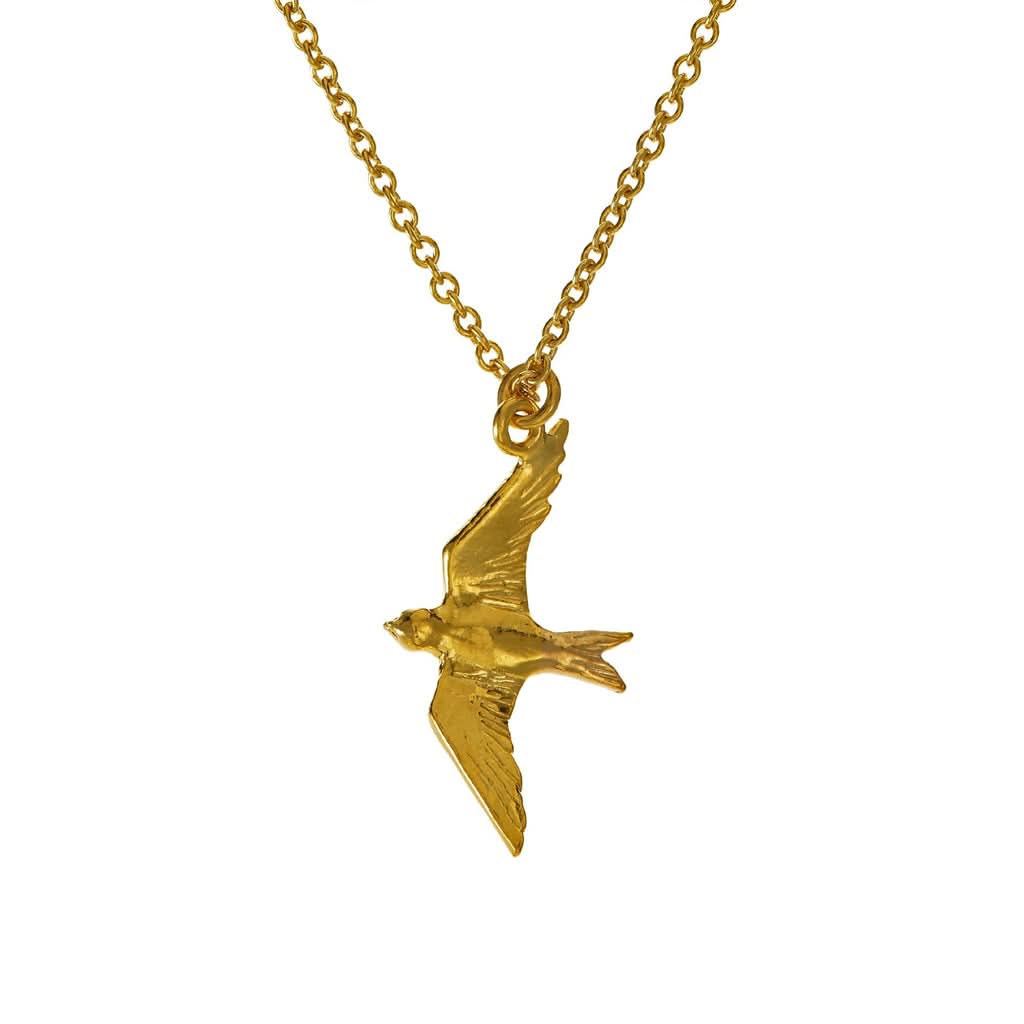 Alex Monroe Jewellery Gold-Plated Alex Monroe Flying Swallow Necklace