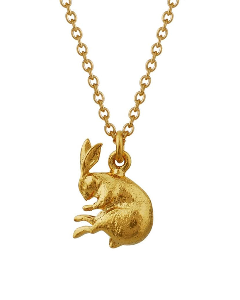 Alex Monroe Jewellery Gold-Plated Alex Monroe Sleeping Hare Necklace