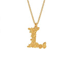 Alex Monroe Jewellery Gold Plated Silver Alex Monroe Floral Letter L Necklace