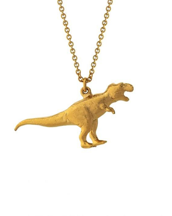Alex Monroe Jewellery Gold Tyrannosaurus Rex Necklace