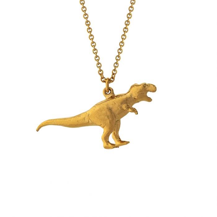 Alex Monroe Jewellery Gold Tyrannosaurus Rex Necklace