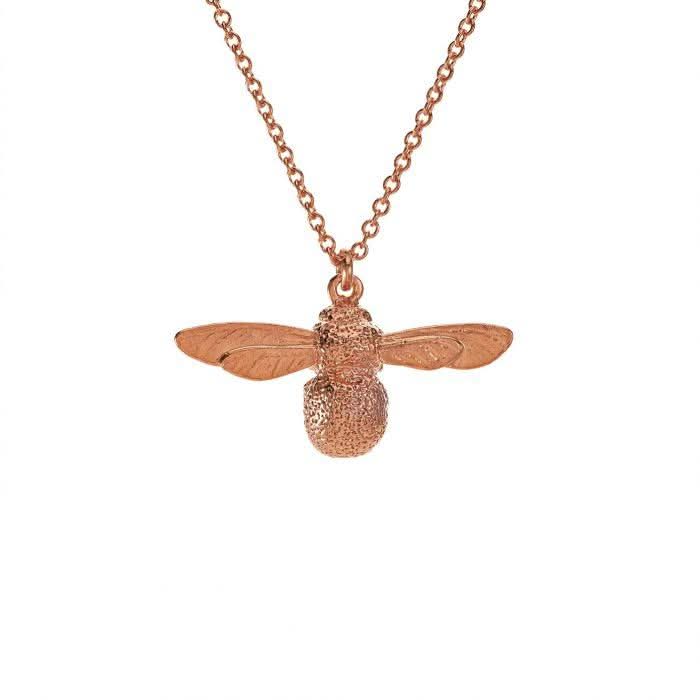 Alex Monroe Jewellery Rose Gold Plated Alex Monroe Baby Bee Necklace