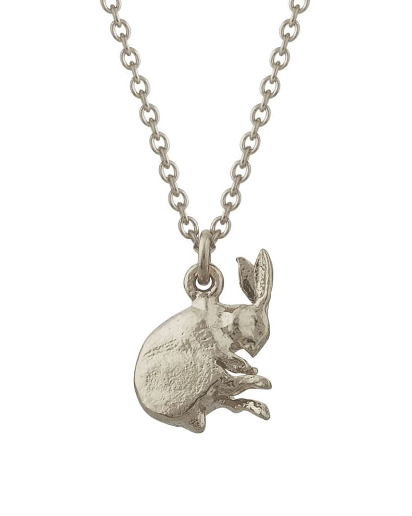 Alex Monroe Jewellery Silver Alex Monroe Sleeping Hare Necklace