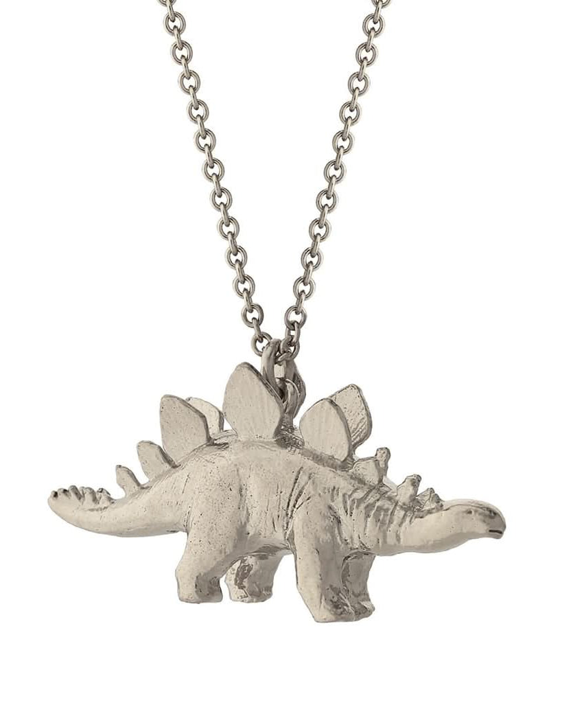 Alex Monroe Jewellery Silver Stegosaurus Necklace