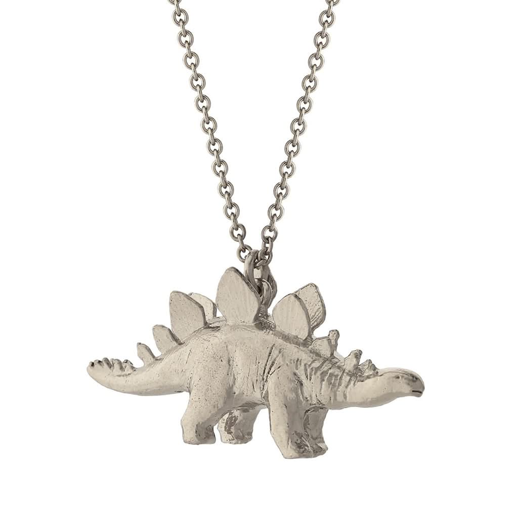 Alex Monroe Jewellery Silver Stegosaurus Necklace