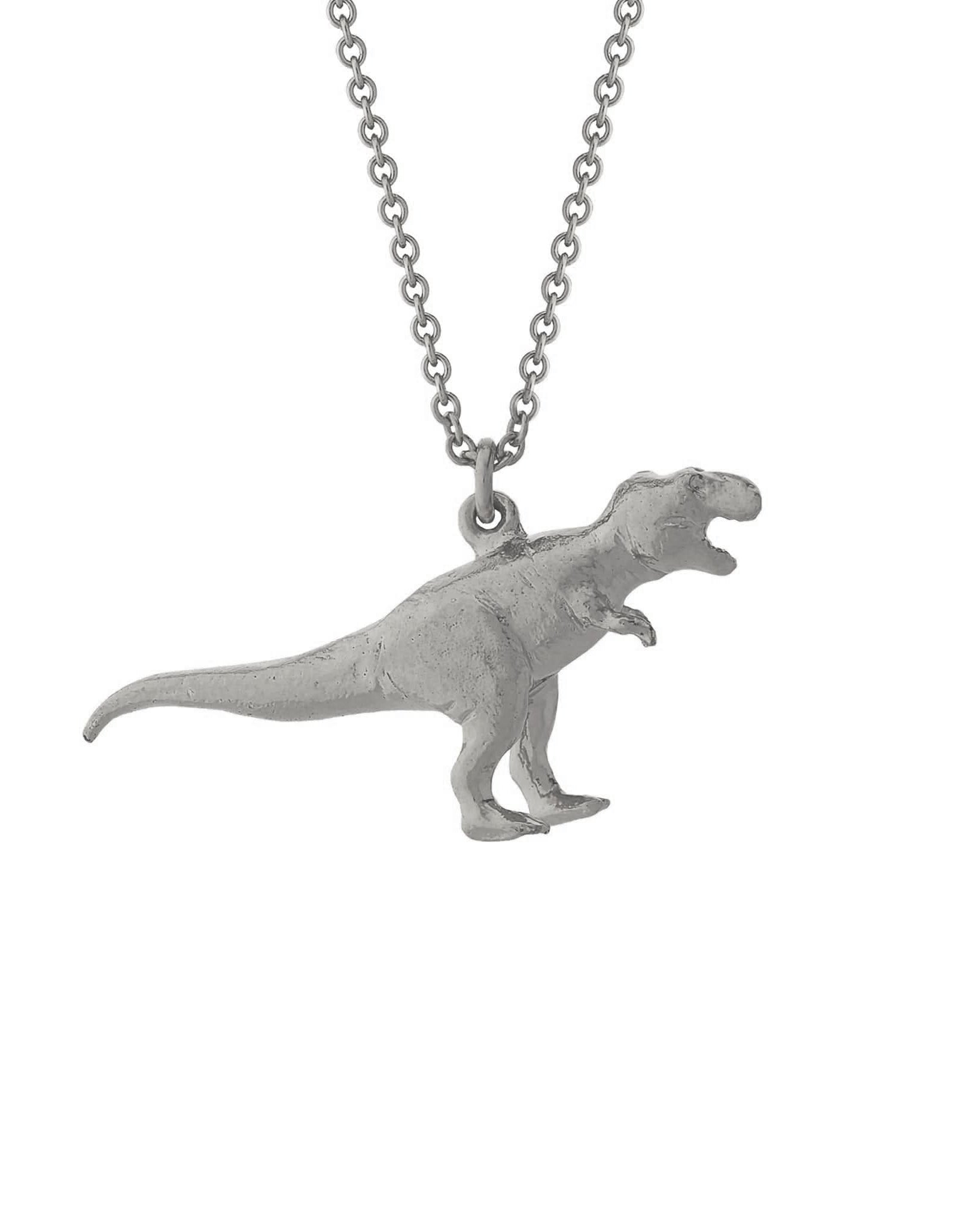 Alex Monroe Jewellery Silver Tyrannosaurus Rex Necklace