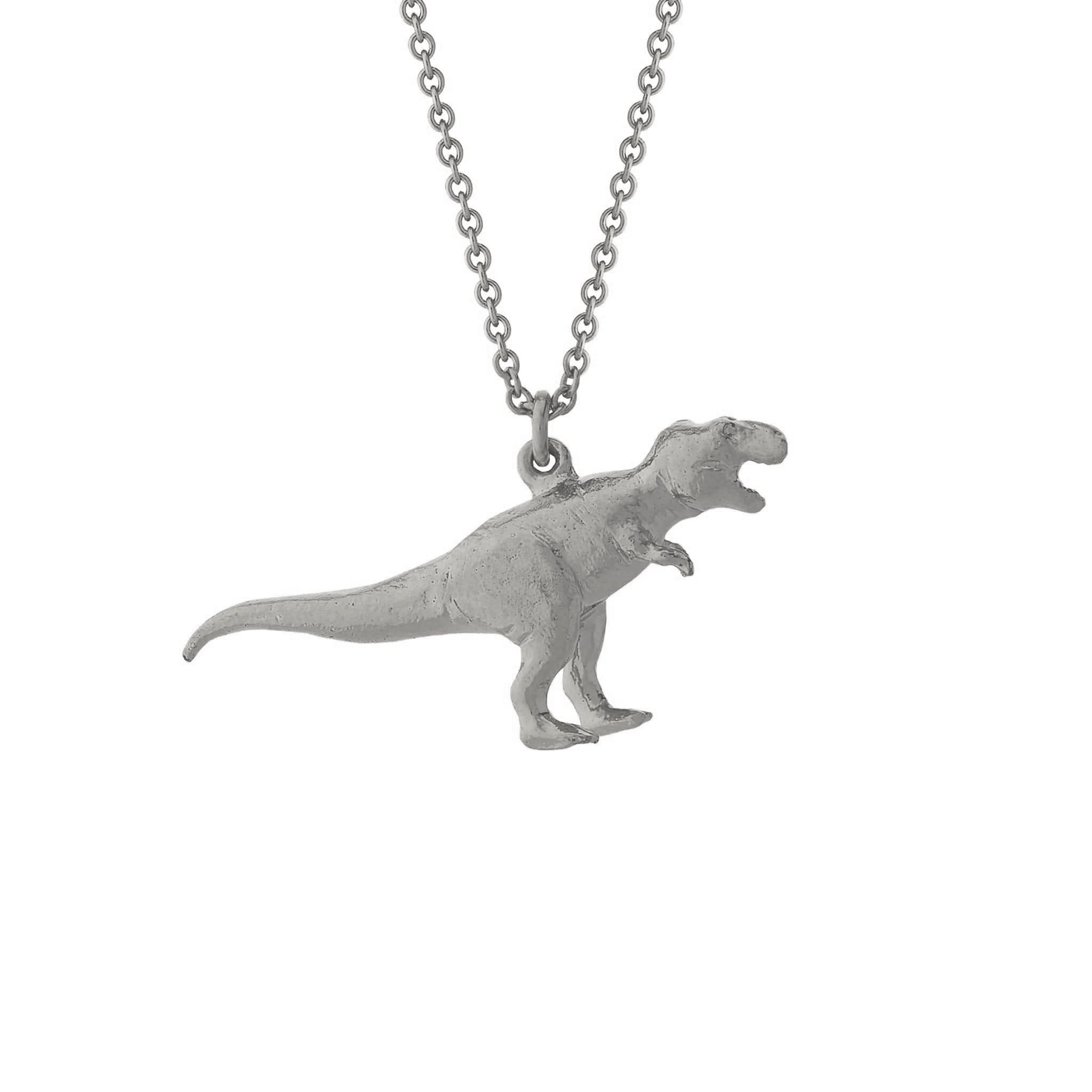Alex Monroe Jewellery Silver Tyrannosaurus Rex Necklace