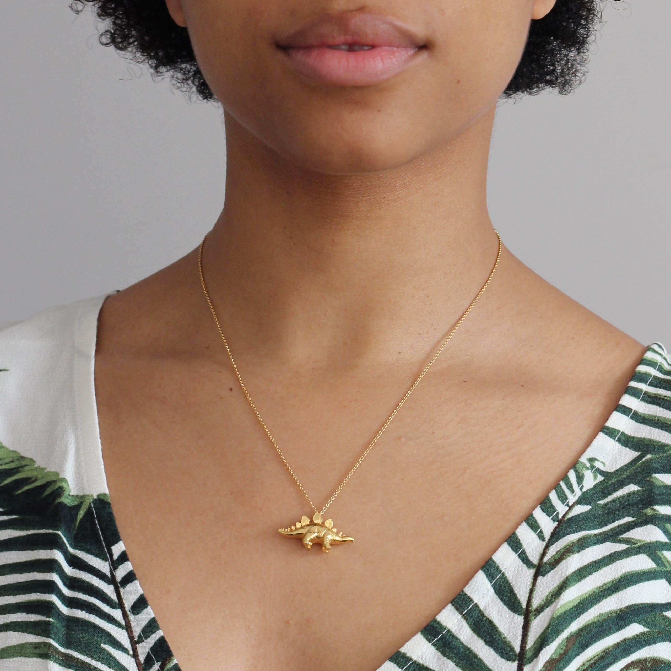 Alex Monroe Jewellery Stegosaurus Necklace