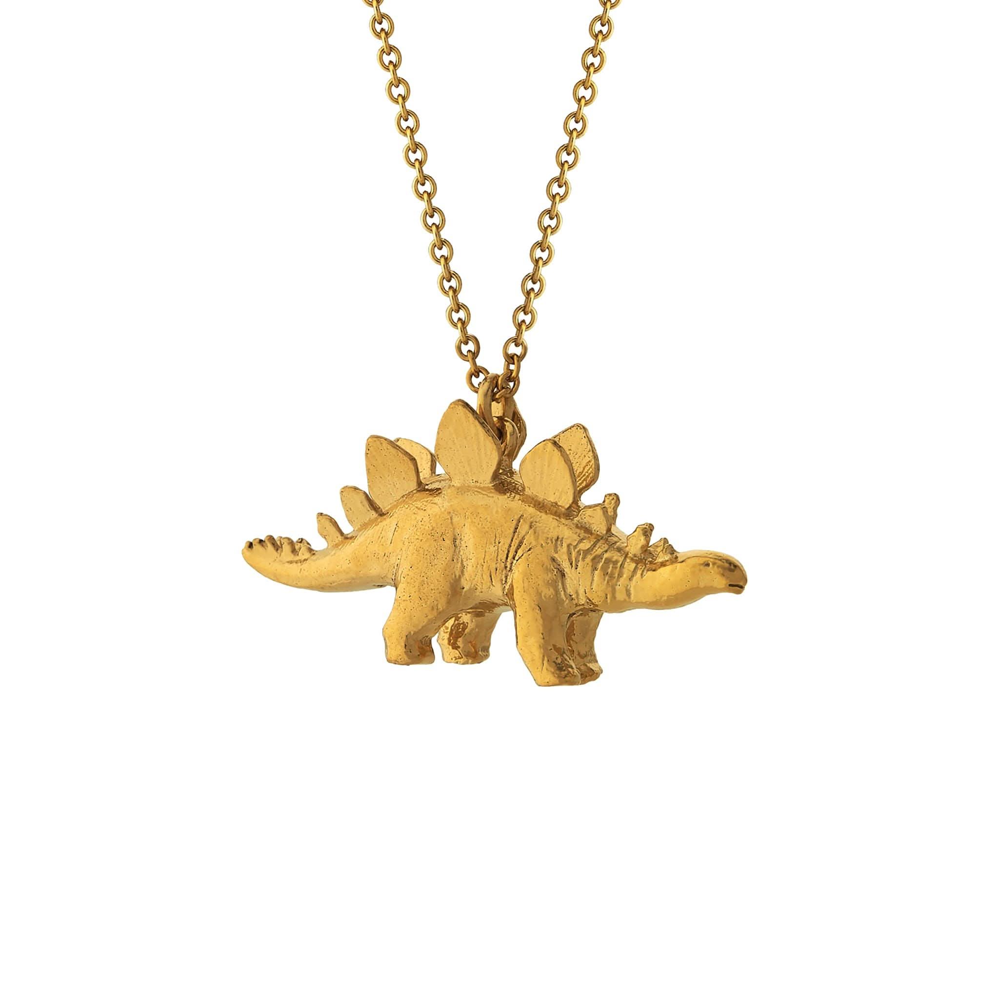 Alex Monroe Jewellery Yellow Gold Plated Stegosaurus Necklace
