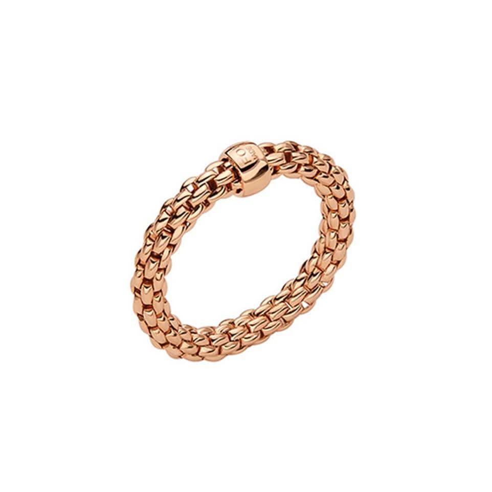 FOPE Designer Jewellery FOPE 18ct Rose Gold Essentials Ring