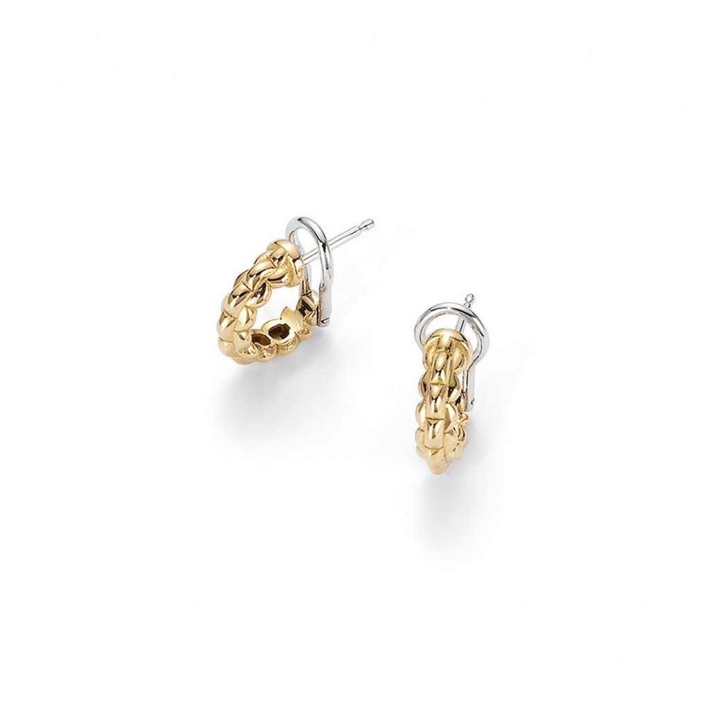 FOPE Designer Jewellery FOPE 18ct Yellow Gold Eka Tiny Hoop Earrings OR730