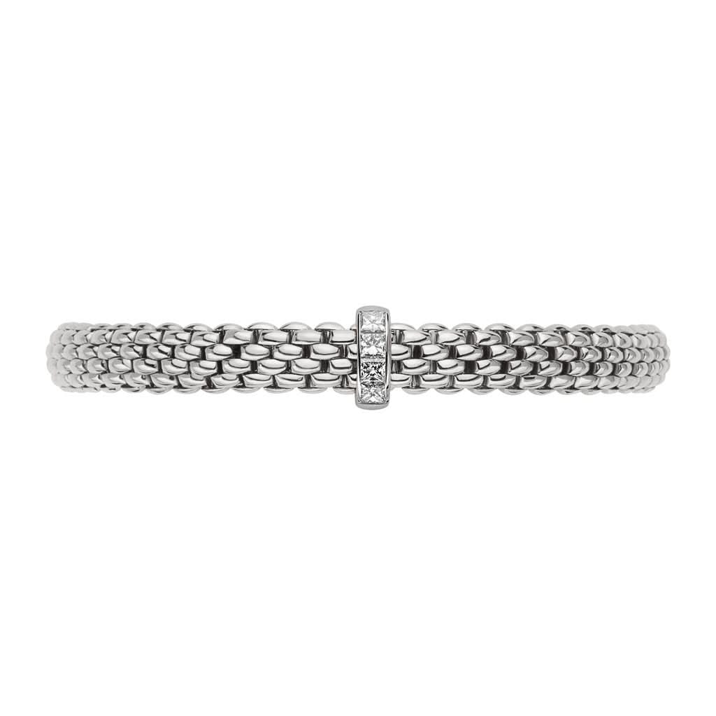 FOPE Designer Jewellery FOPE Flex'it Vendome 18ct White Gold 0.35ct Diamond Rondel Bracelet 584B BBRM