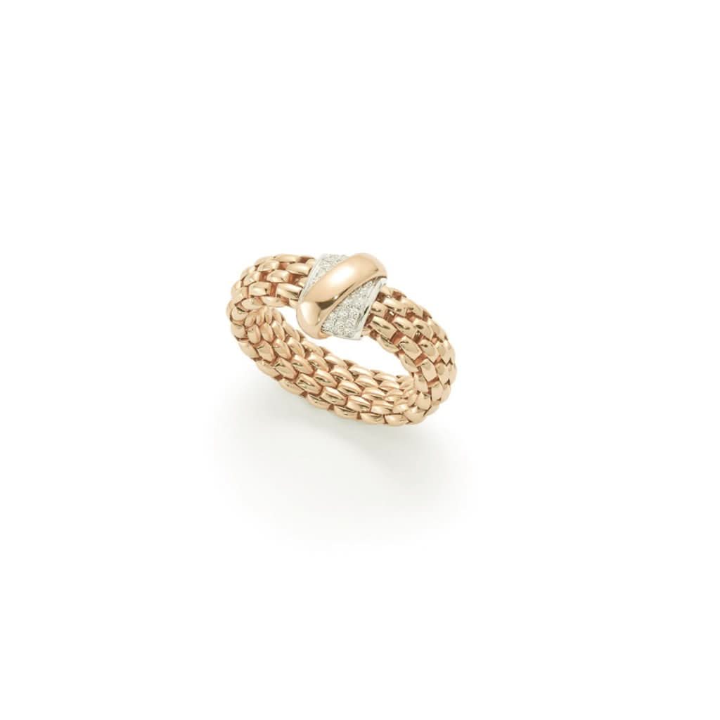 FOPE Designer Jewellery FOPE Flex'it Vendome Yellow Gold Diamond Ring AN540