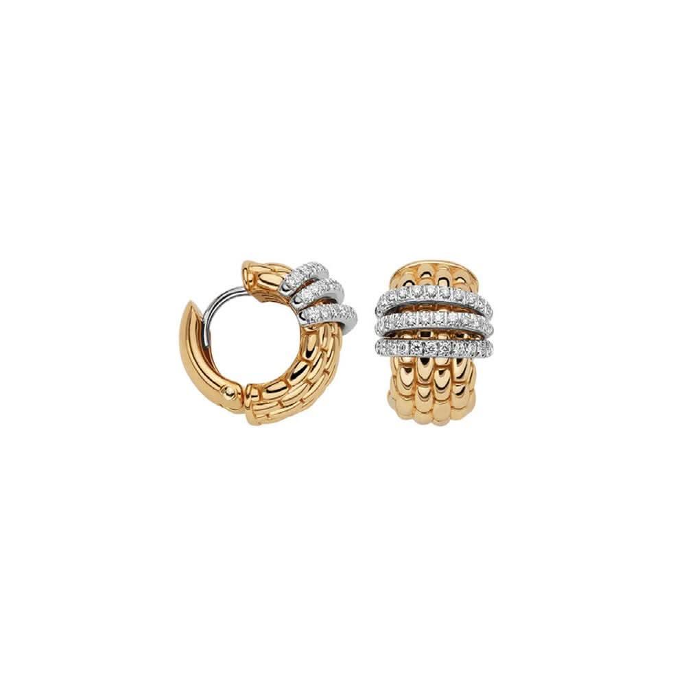 FOPE Designer Jewellery FOPE Panorama 18ct Gold 0.46ct Diamond Earrings OR587
