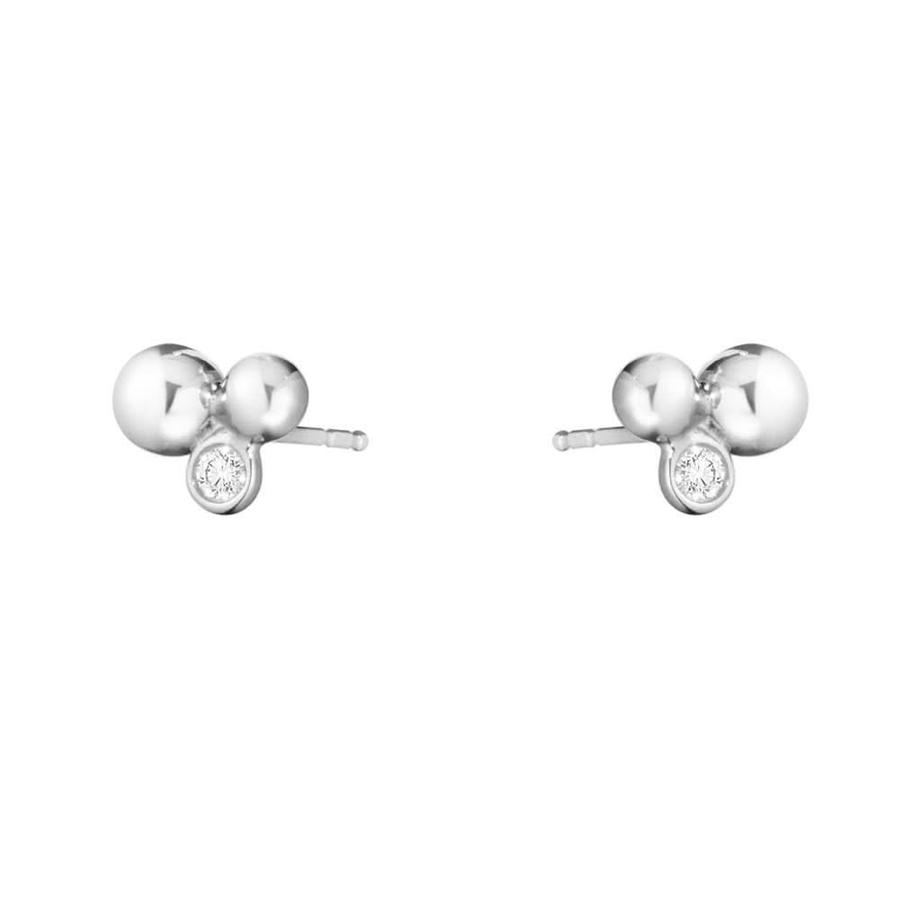 Georg Jensen Designer Jewellery Georg Jensen Moonlight Grapes Earrings - Sterling Silver and Diamonds (20000712)
