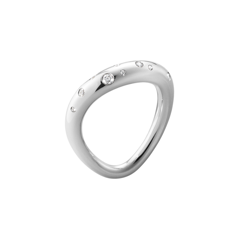 Georg Jensen Jewellery 4 Georg Jensen Offspring Ring - Sterling Silver and Brillant Cut Diamonds (10013251)