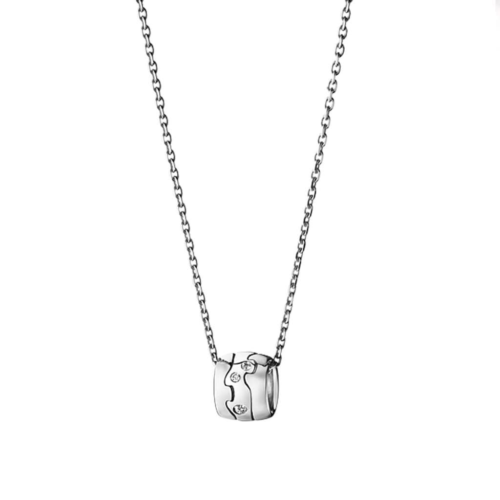 Georg Jensen Jewellery Georg Jensen Fusion Pendant - 18ct White Gold and Diamond (3517105)