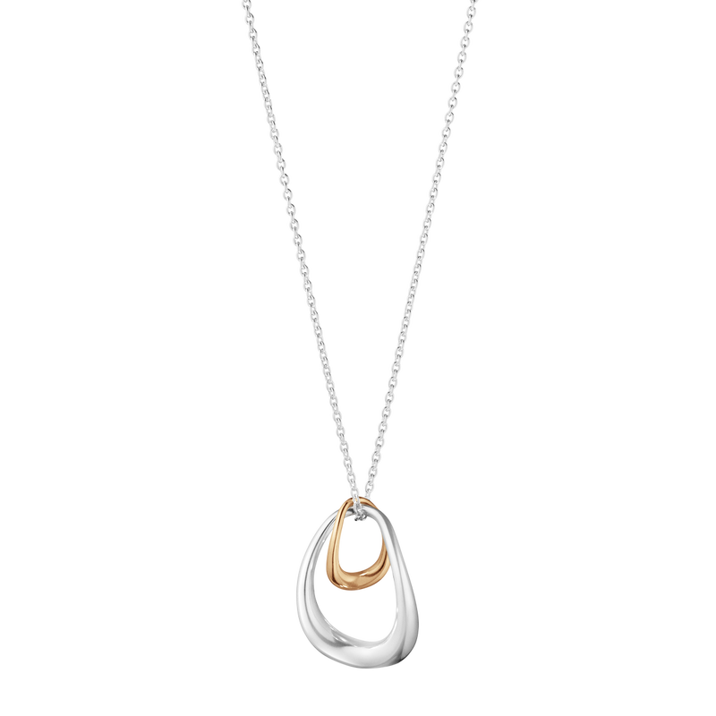 Georg Jensen Jewellery Georg Jensen Offspring Pendant - Sterling Silver and 18ct Rose Gold (10012763)